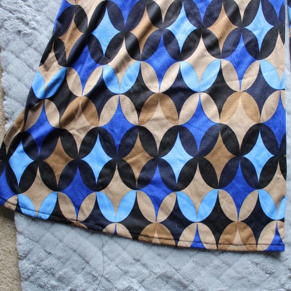 Sense Women's Bohemian Blue/Black/Gold Extra Wide Leg Pants ~L~ - Picture 4 of 6